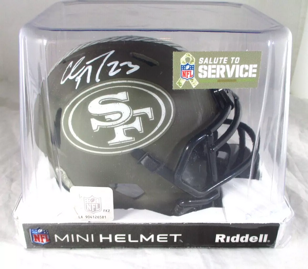 Christian McCaffrey / Autographed San Francisco 49ers STS Mini Helmet / Beckett