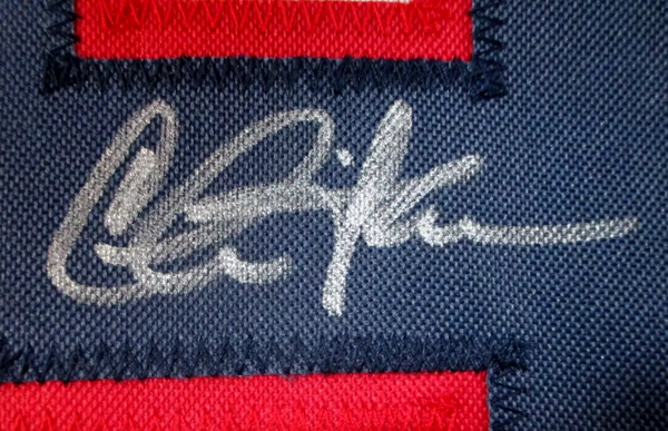 Charlie Sheen "Ricky Vaughn" / Autographed Cleveland Indians Custom Jersey / BAS