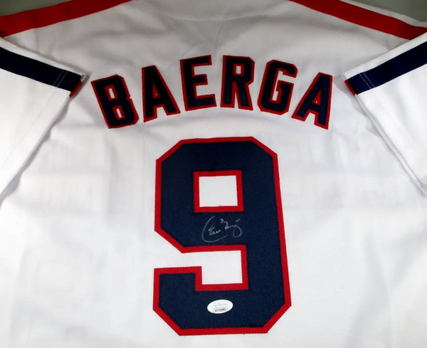 Carlos Baerga / Autographed Cleveland Guardians White Custom Jersey / JSA