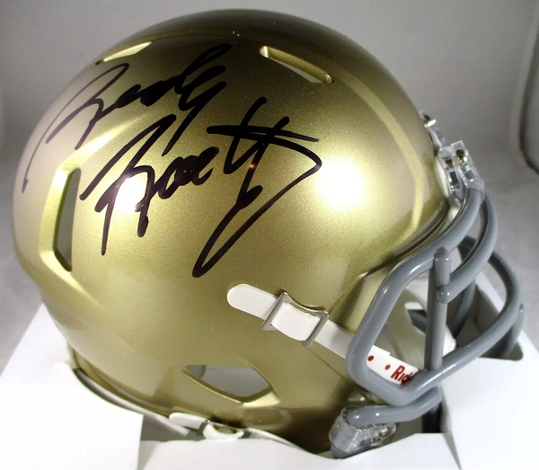 Rudy Ruettiger / Autographed Notre Dame Fighting Irish Speed Mini Helmet / JSA