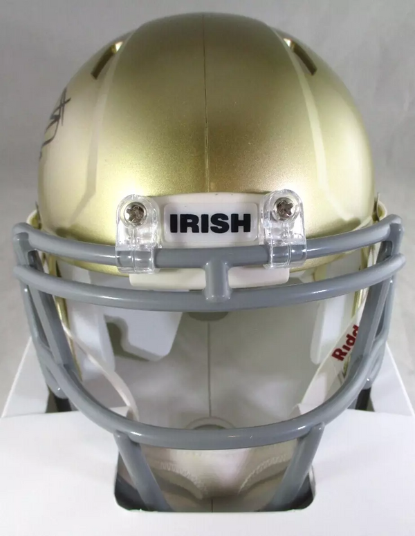 Rudy Ruettiger / Autographed Notre Dame Fighting Irish Speed Mini Helmet / JSA