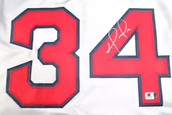 David Ortiz / Autographed Boston Red Sox Grey Custom Baseball Jersey / COA