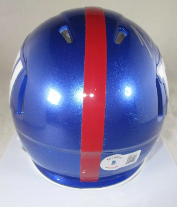 Rodney Hampton / Autographed New York Giants Riddell Speed Mini Helmet / BAS