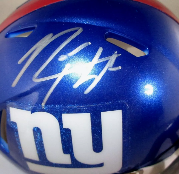 Rodney Hampton / Autographed New York Giants Riddell Speed Mini Helmet / BAS