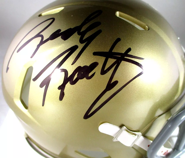 Rudy Ruettiger / Autographed Notre Dame Fighting Irish Speed Mini Helmet / JSA