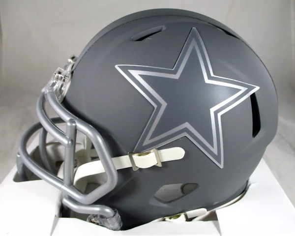 Dak Prescott / Autographed Dallas Cowboys Slate Speed Mini Helmet / Beckett