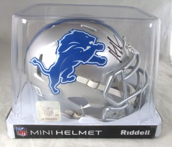 Hendon Hooker / Autographed Detroit Lions Riddell Speed Mini Helmet / BAS