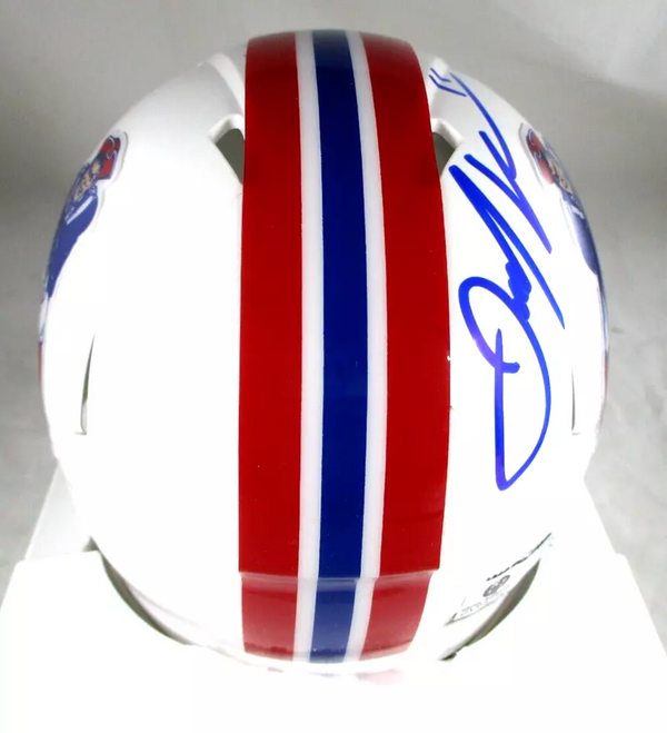 Julian Edelman / Autographed New England Patriots Throwback Mini Helmet / COA